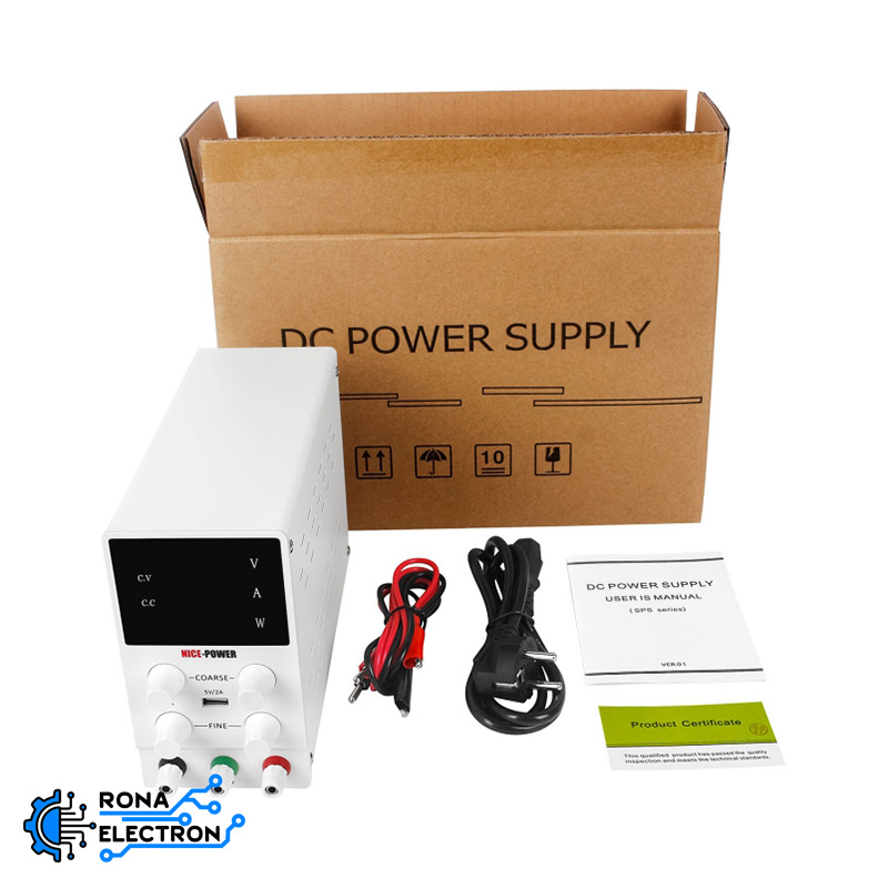 منبع تغذیه دیجیتال 0 تا 30 ولت 5 آمپر NICE-POWER مدل SPS305