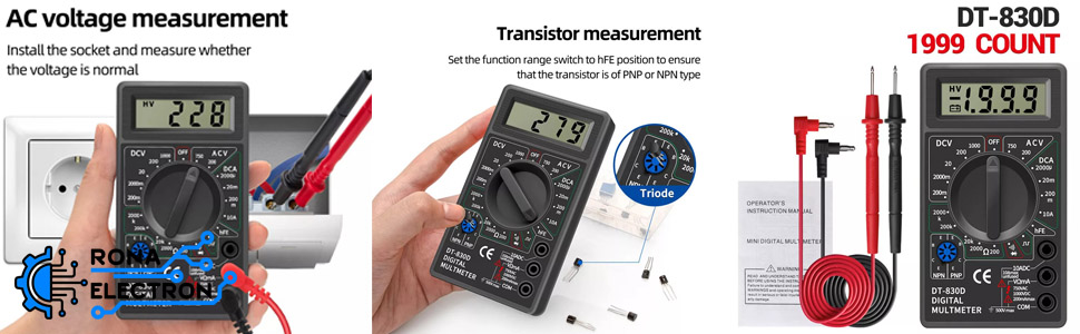 مولتی متر دیجیتالی DT-830D