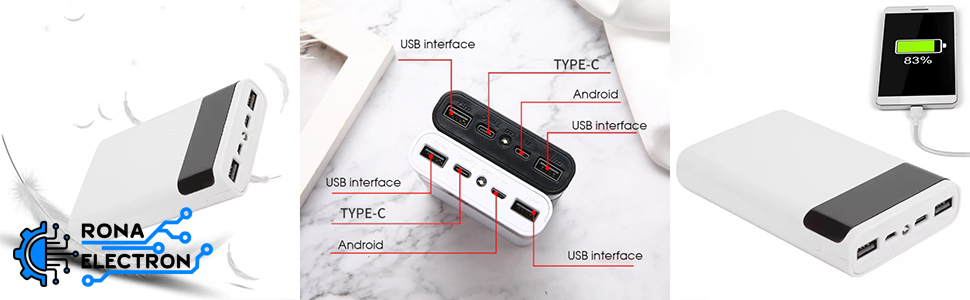 کیس پاوربانک 15000mAh فست شارژ دارای نمایشگر دیجیتال مدل KA4