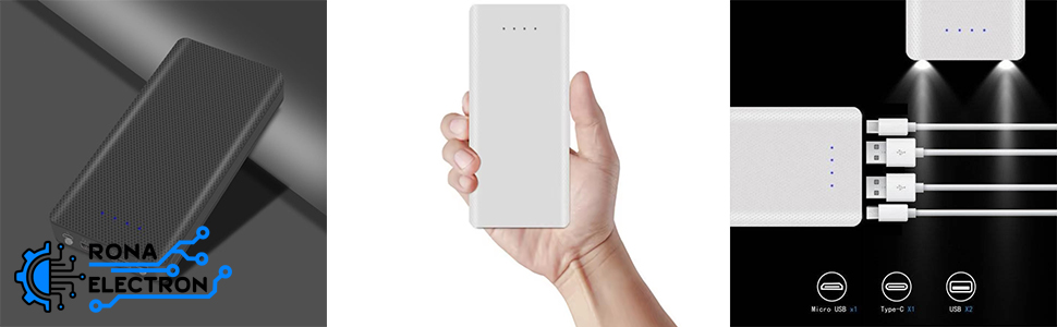 کیس پاوربانک 20000mAh دو خروجی USB دارای نمایشگر دیجیتال مدل W8